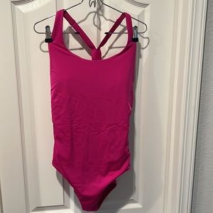 Athleta Pink Malibu one piece swimsuit. Size Large Tall.